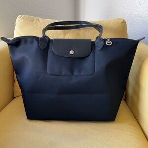 Longchamp Paris Black Large Le Pliage Tote Bag, Luxury, Stylish - Pre-Loved